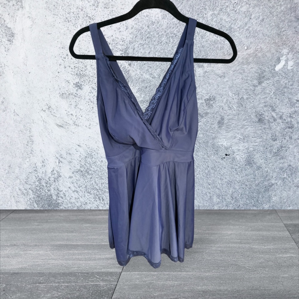 BloomChic Navy Blue Swim Dress No bottom NWT
